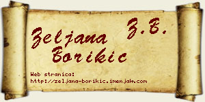 Željana Borikić vizit kartica